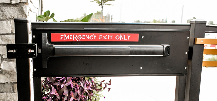 emergency push bar installation in North Auburn